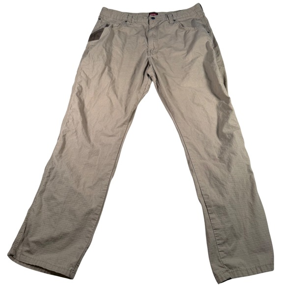 Wrangler Other - Wrangler Workwear Pants Mens 38x34 (FITS 36x32) Tan Ripstop‎ Utility Trousers